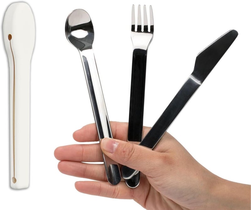 Uba Portion Control Flatware & Bariatric Diet Utensils Set with Silicone Case (1) - Image 1